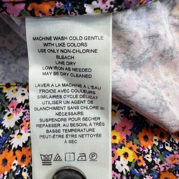 Maeve Floral Halter Collared Amelia Mini Dress Size Medium - Picture 6 of 8